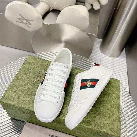 Gucci Ace Sneaker White Leather With Bee - Image 4