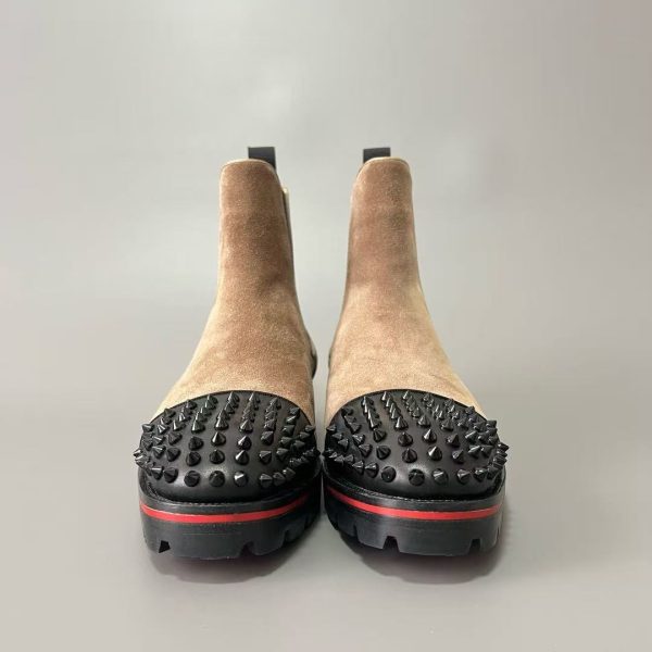 Christian Louboutin Suede Boots with Rivets