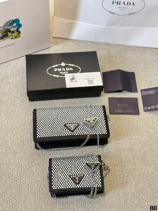 Prada crystal flap bag