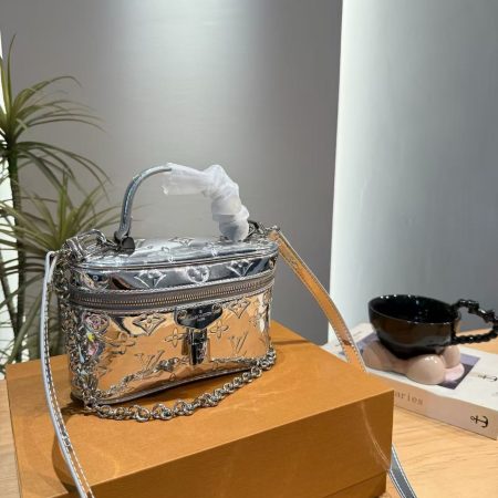 LV New Silver Makeup Bag