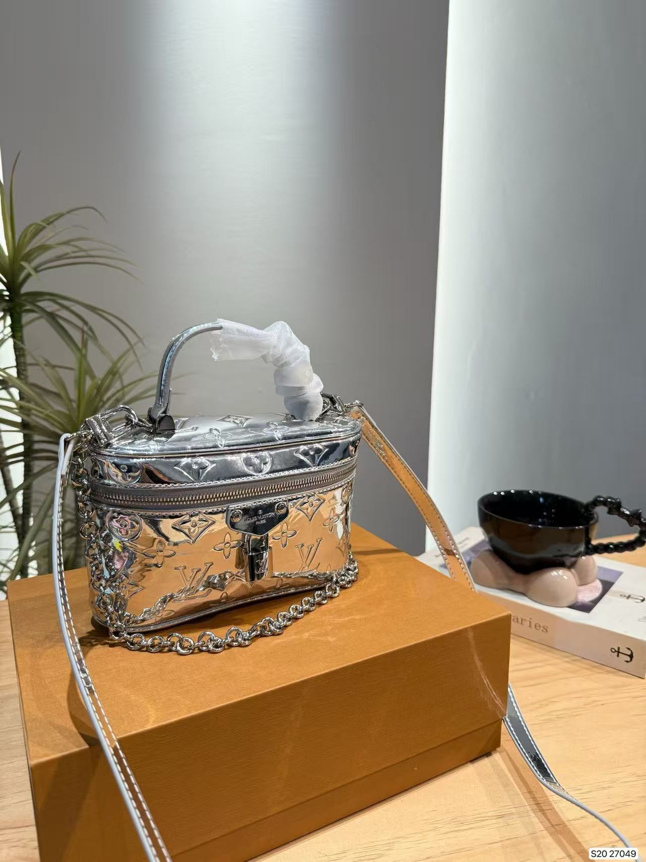 LV New Silver Makeup Bag - Image 1