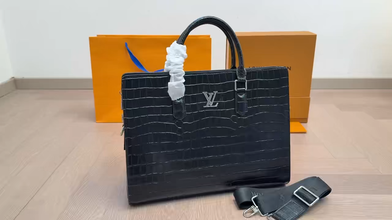 LV Men's Briefcase - Image 1