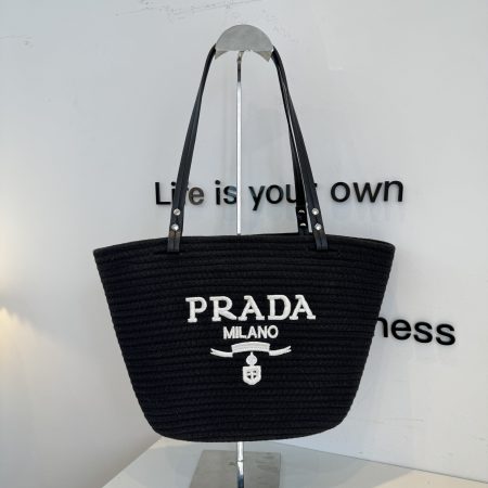 Prada Woven Tote Bag - Image 4