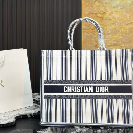 Dior Striped Tote Bag - Image 2