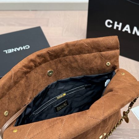 Chanel Brown Suede Leather Bag - Image 8