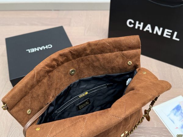 Chanel Brown Suede Leather Bag