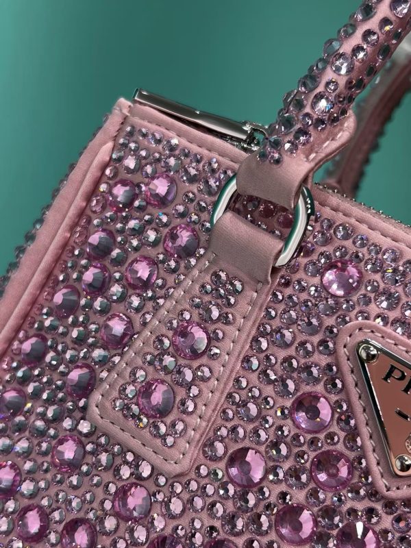 Prada Galleria Anti Crystal Handbag Pink