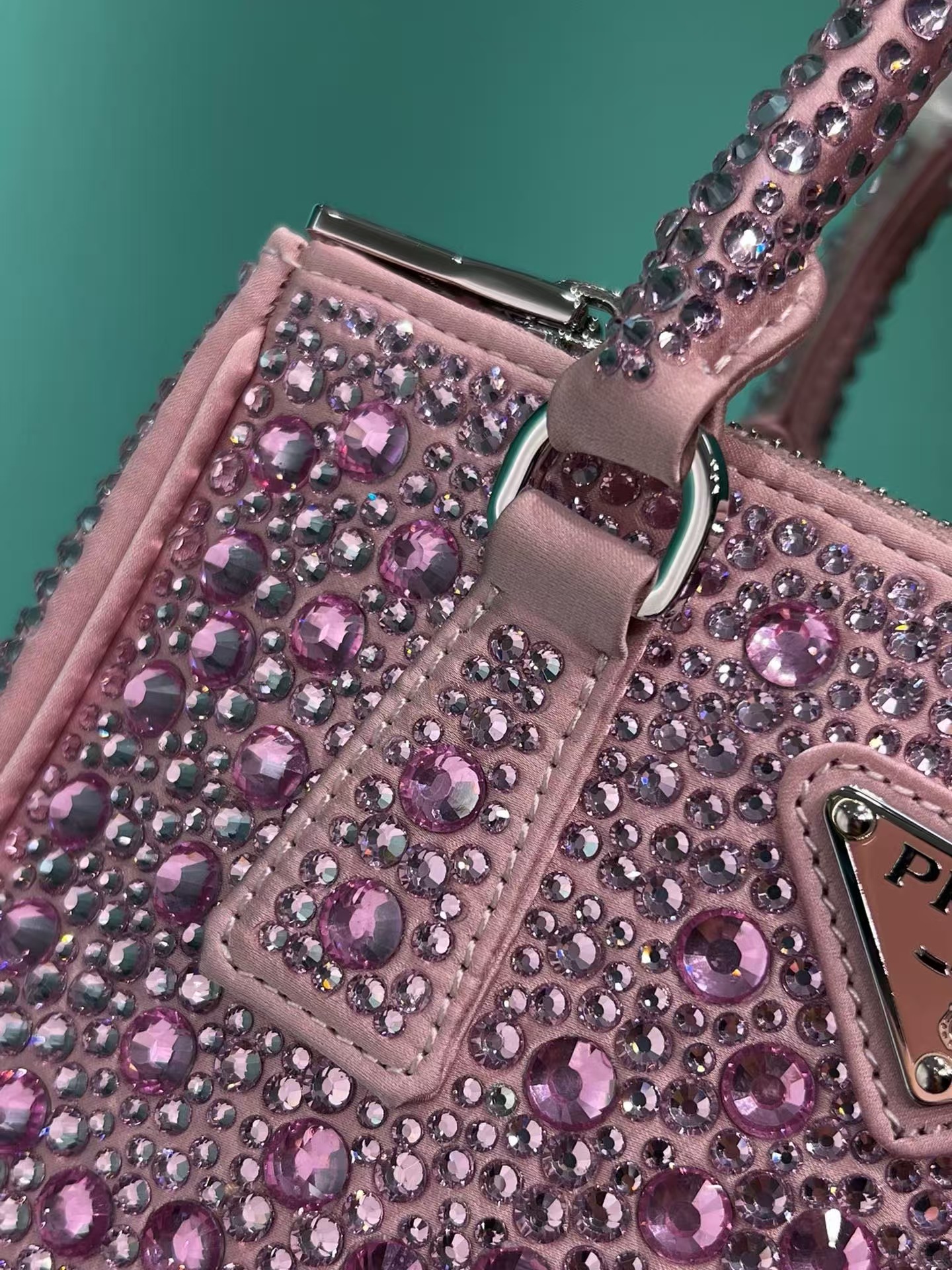 Prada Galleria Anti Crystal Handbag Pink - Image 5