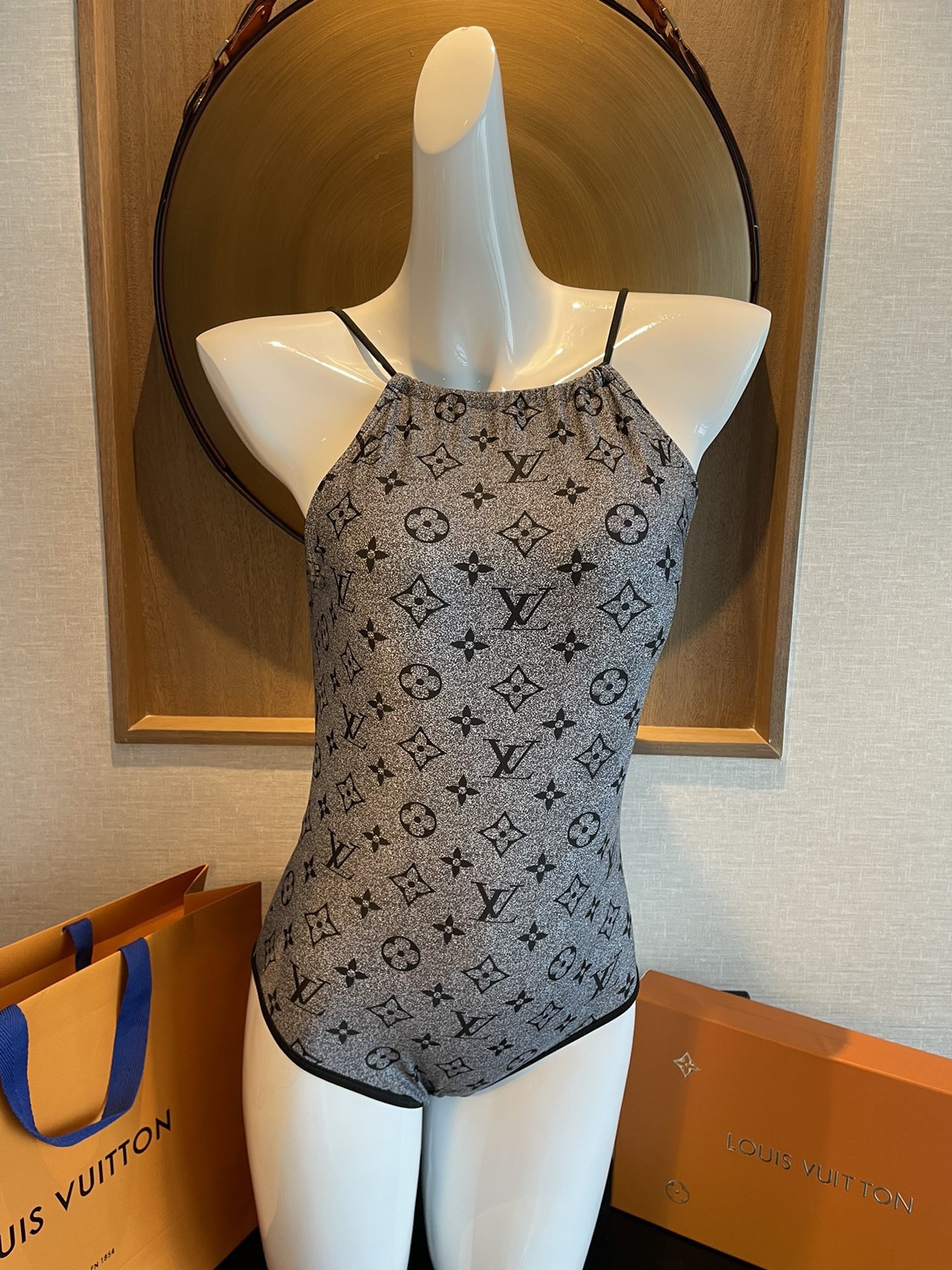 LV One-Piece Swimsuit Swimwear - Image 1