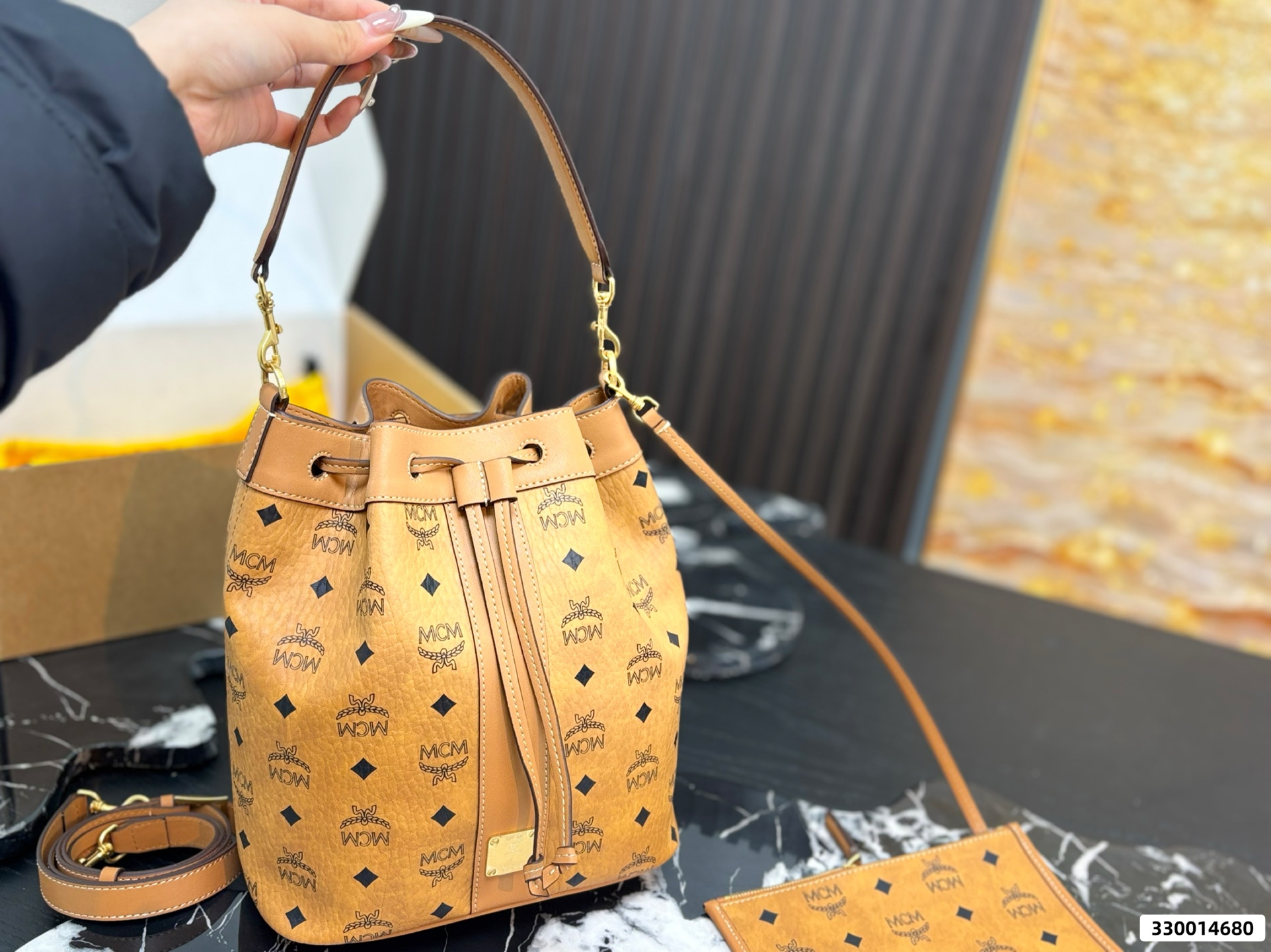 MCM Large Dessau Drawstring Bag - Image 8
