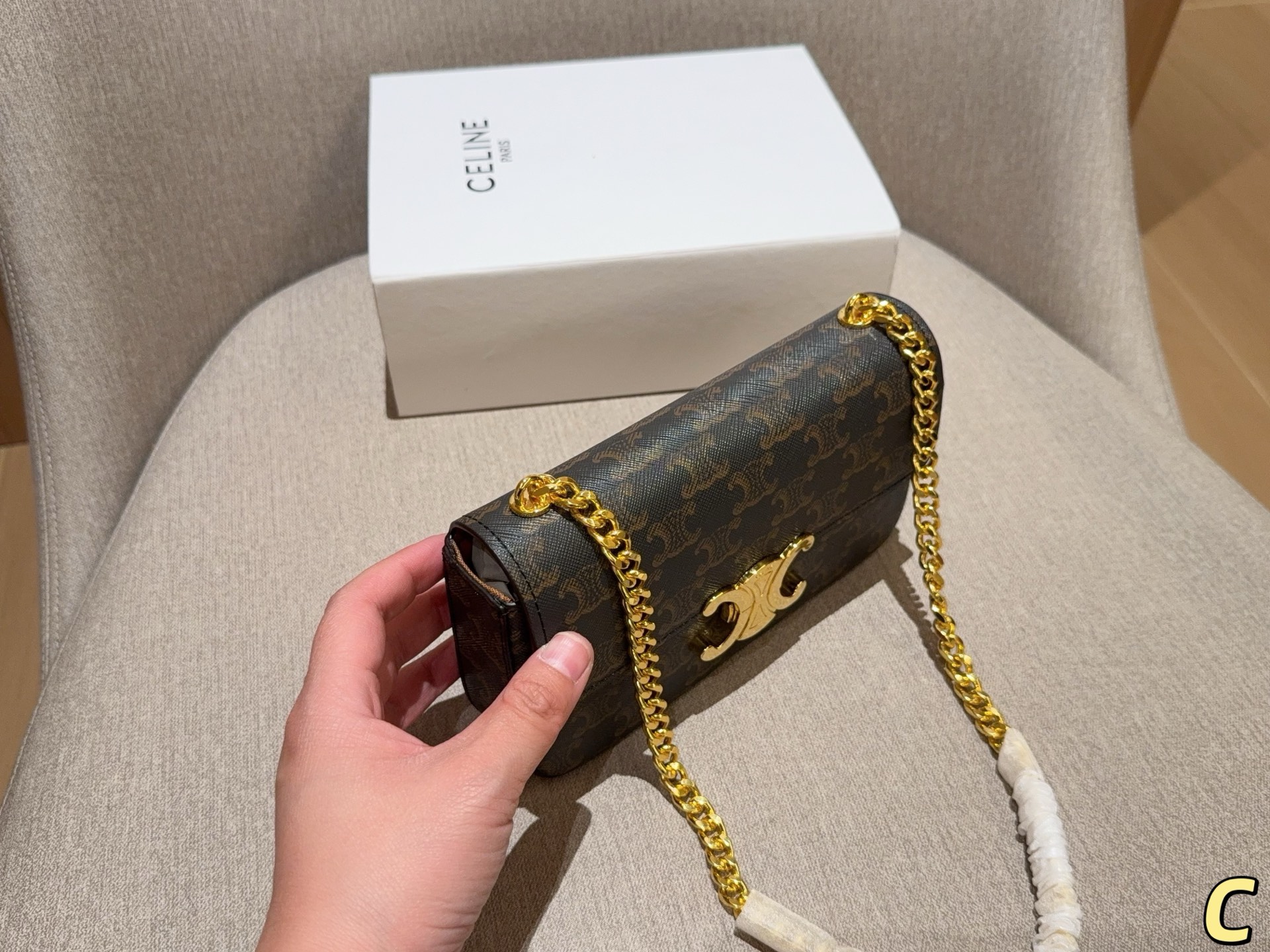Celine Claude Shoulder Bag - Image 8