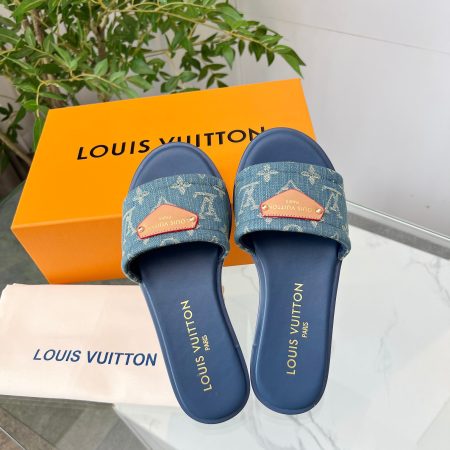LV Denim Classic Printed Sandals - Image 4