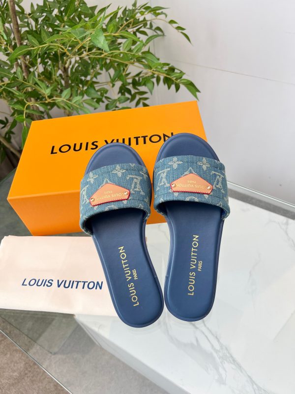 LV Denim Classic Printed Sandals