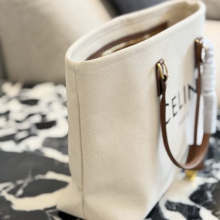 Celine Denim Canvas Tote Bag - Image 5