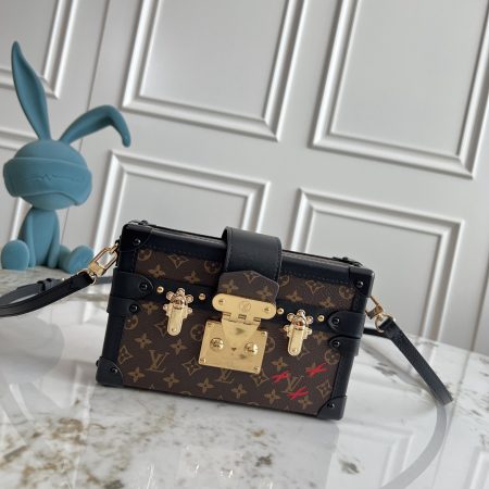 LV Petite Malle Monogram Canvas Bag in Brown M44199 - Image 1