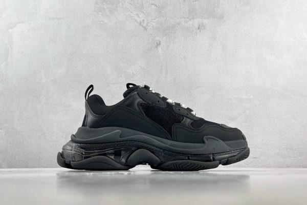 Balenciaga Triple S Clear Sole Sneakers Black Mirror Version 10A
