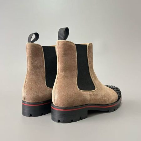 Christian Louboutin Suede Boots with Rivets - Image 5