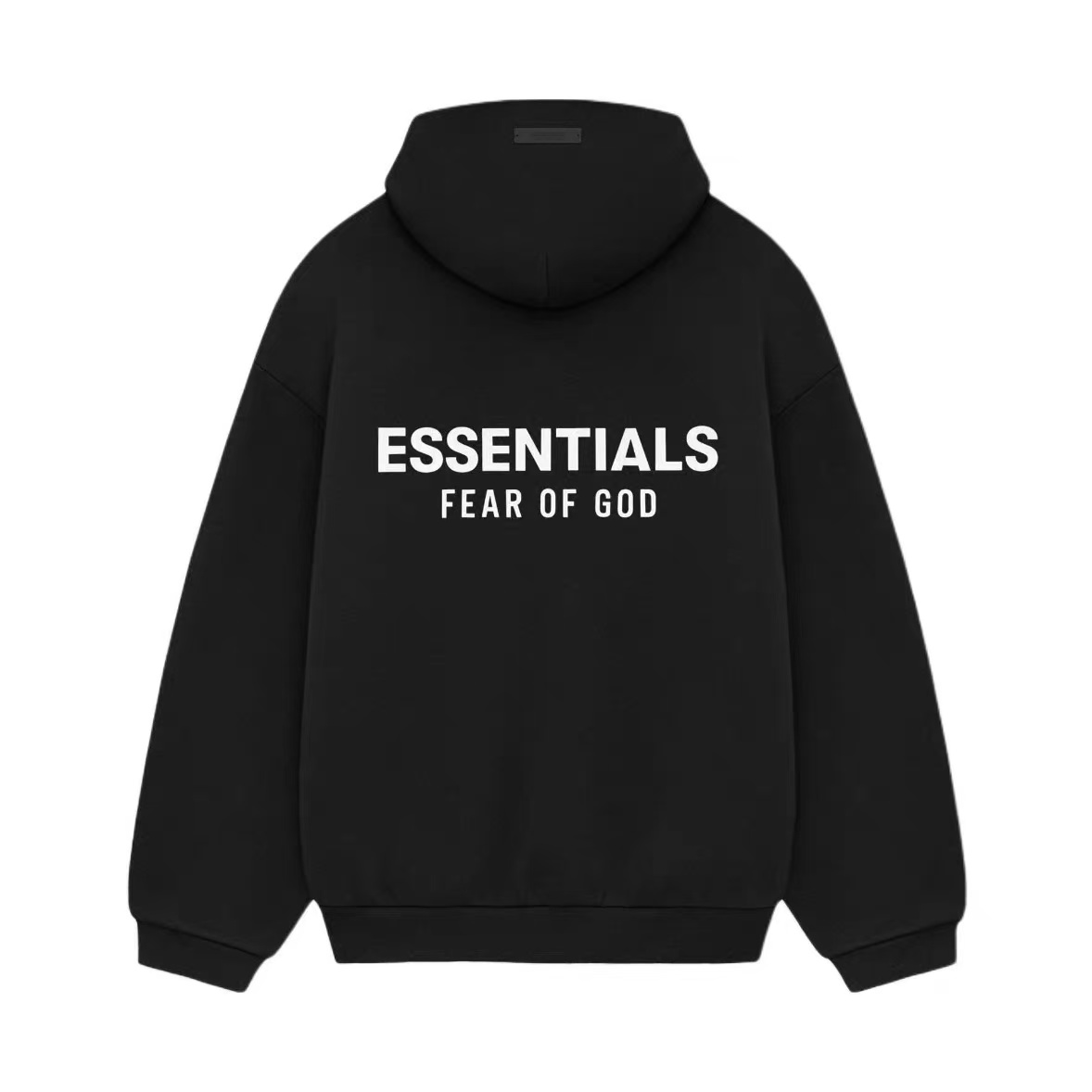 Essentials Minimalist Silicone Letter Print, Comfortable Fleece-Lined Letter Sweatshirt - Image 1