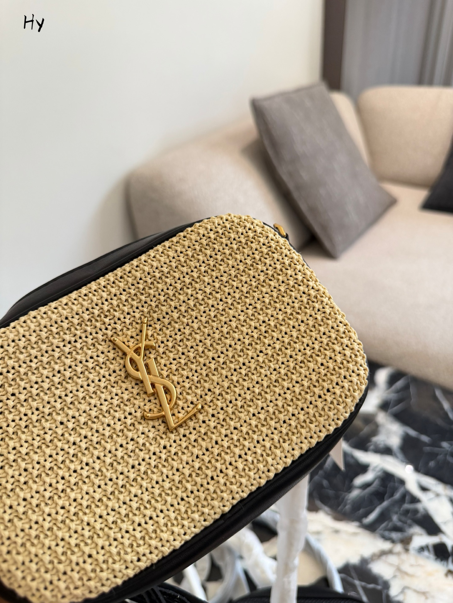 Saint Laurent Raffia Lou Camera Bag - Image 8
