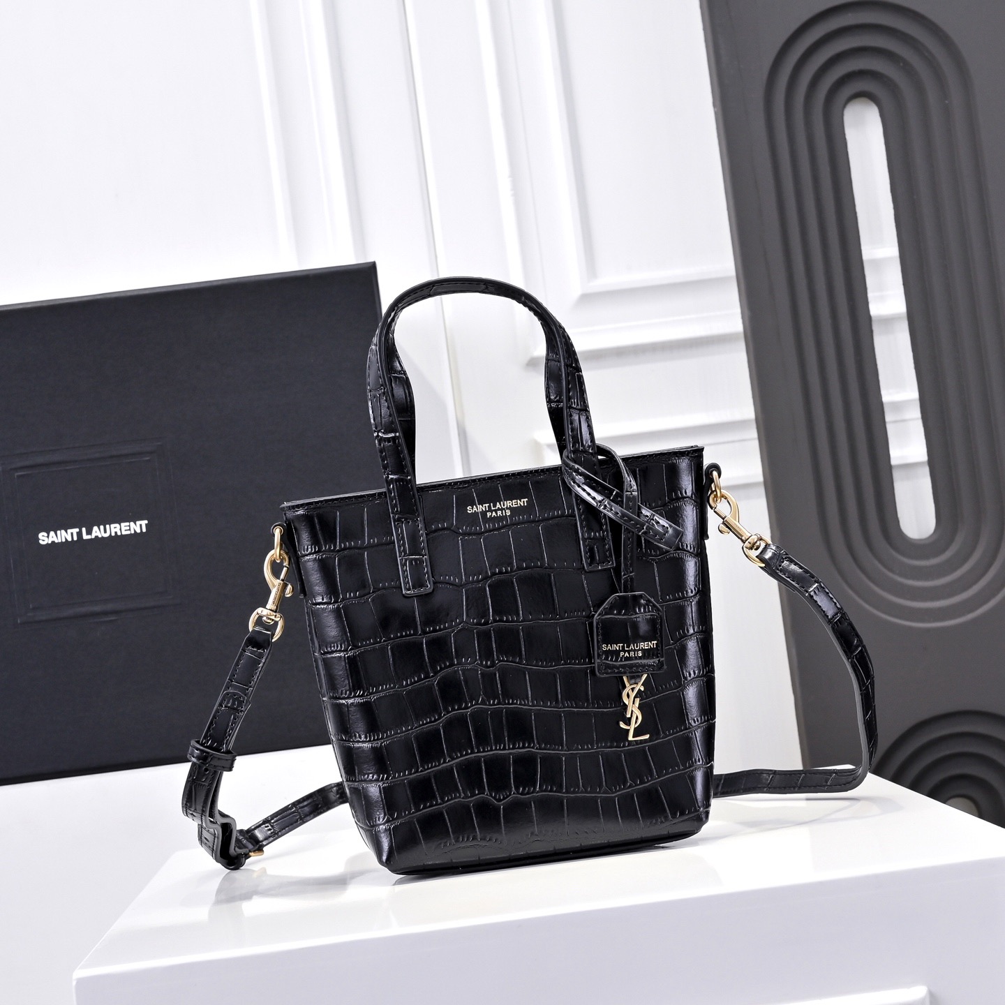 YSL Shopping Mini Toy Tote Bag - Image 2