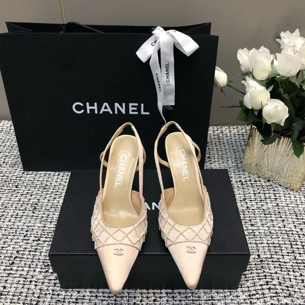 Chanel Vintage Double C Pointed Toe Heels