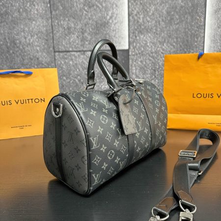 LV Keepall Bandoulière 35 Monogram Eclipse Bag - Image 2