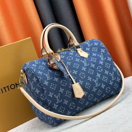 LV Speedy Bandoulière 30 Denim - Image 3