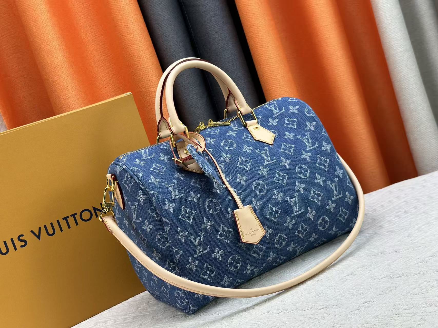 LV Speedy Bandoulière 30 Denim - Image 3