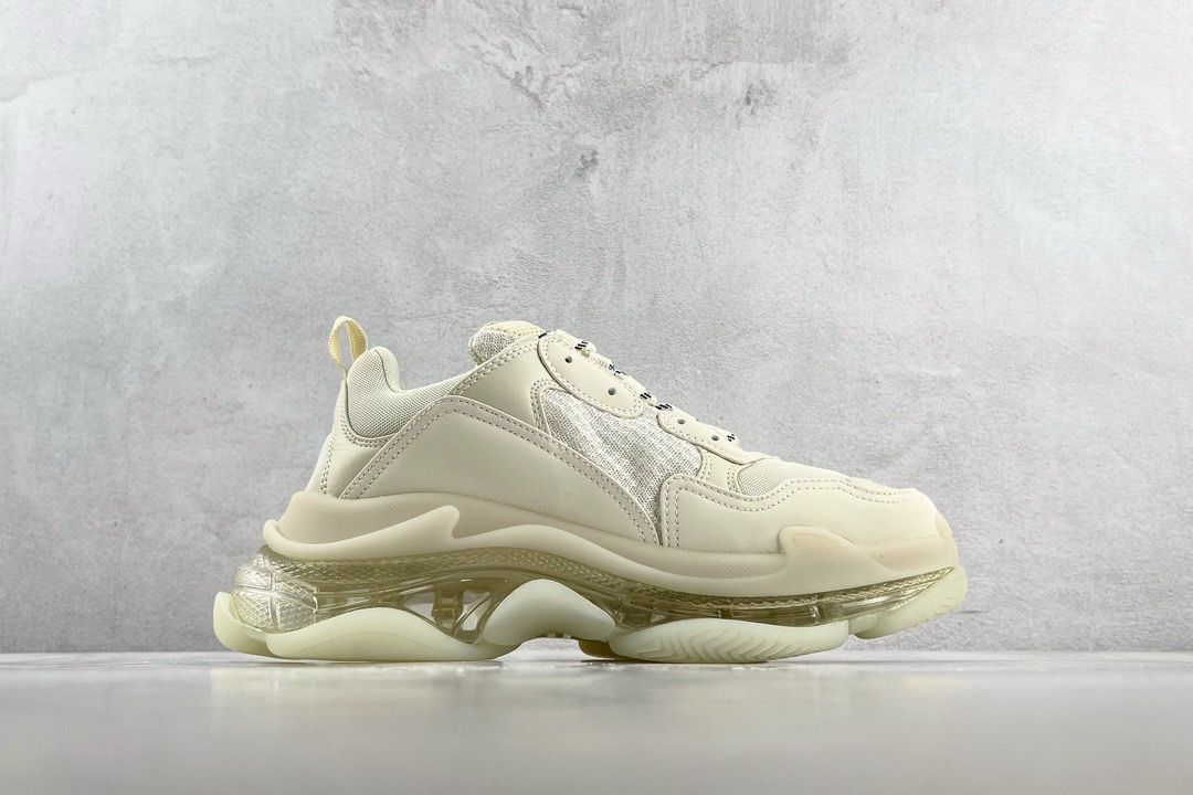 Balenciaga Triple S Clear Sole Sneakers Beige Mirror Version 10A - Image 6