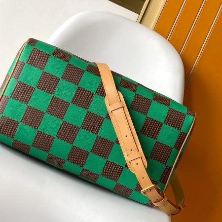 LV Damier Pop Speedy Bandoulière 40 Bag Jaune Mat - Image 5