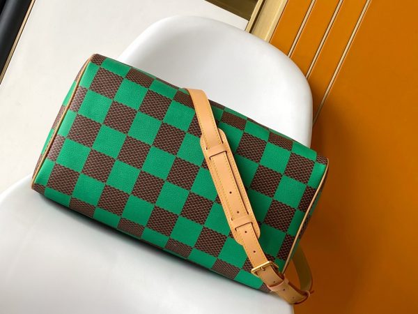 LV Damier Pop Speedy Bandoulière 40 Bag Jaune Mat