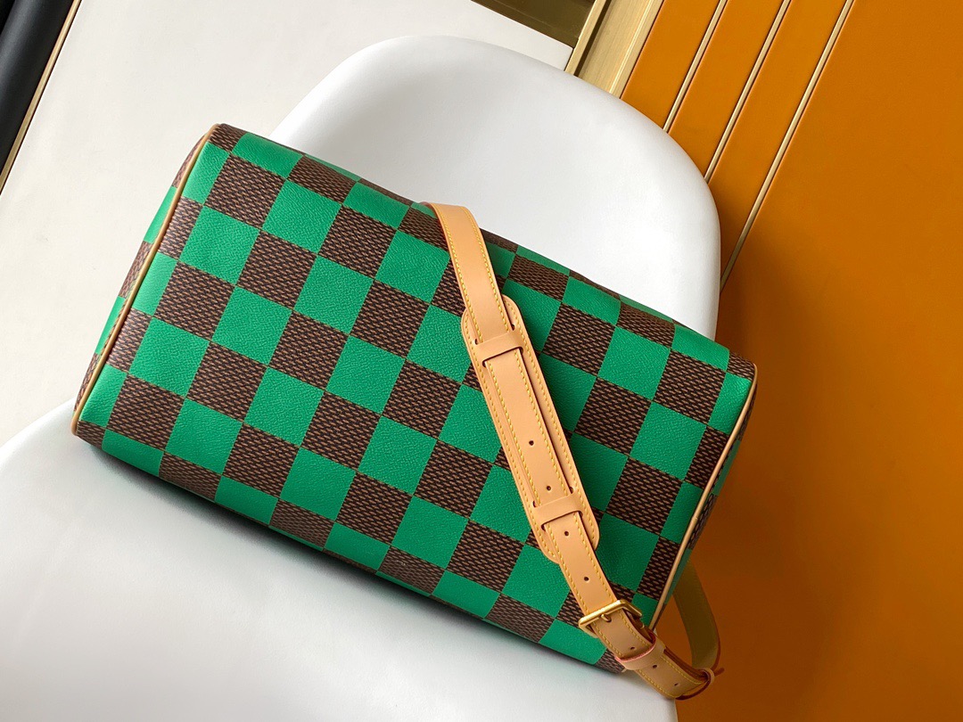 LV Damier Pop Speedy Bandoulière 40 Bag Jaune Mat - Image 5