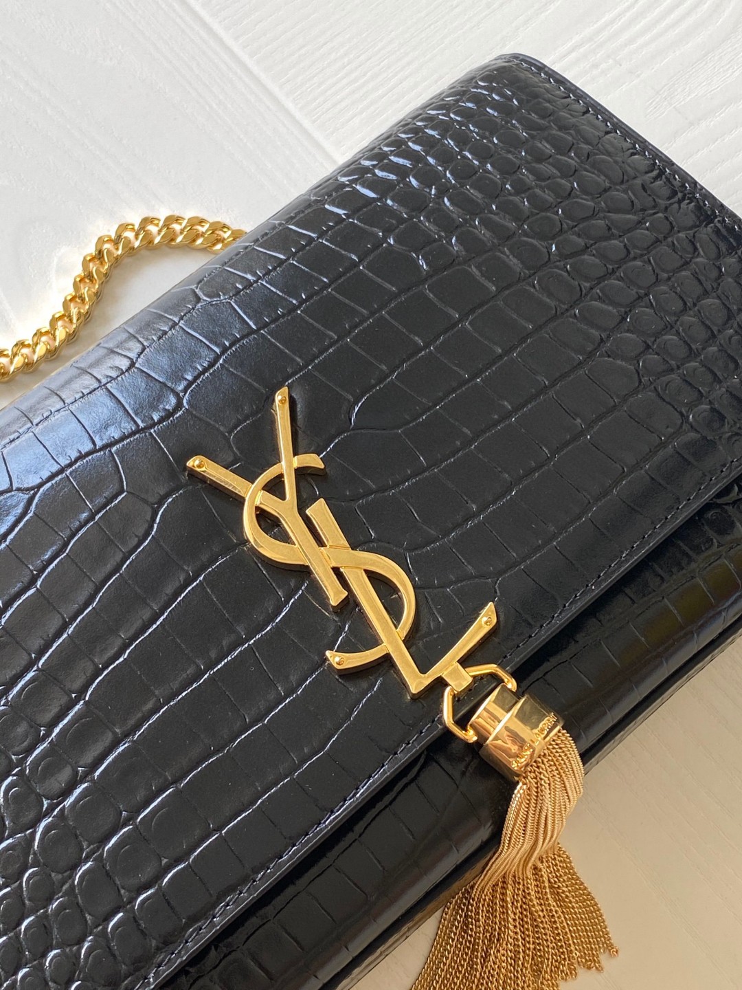 YSL Kate 24cm Crocodile Pattern Bag - Top Quality - Image 13