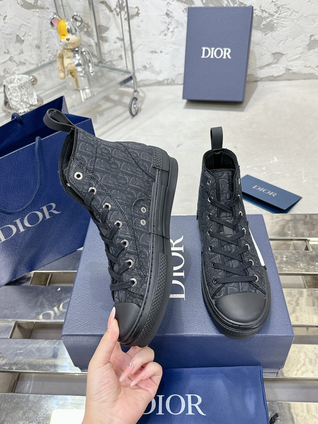 Dior B23 All Black Shoes - Image 4