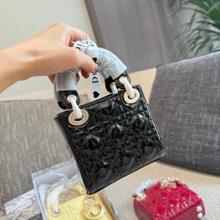 Dior Mini Lady Bag - Lacquered Calfskin - Image 4
