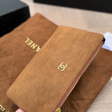 Chanel Brown Suede Leather Bag - Image 6