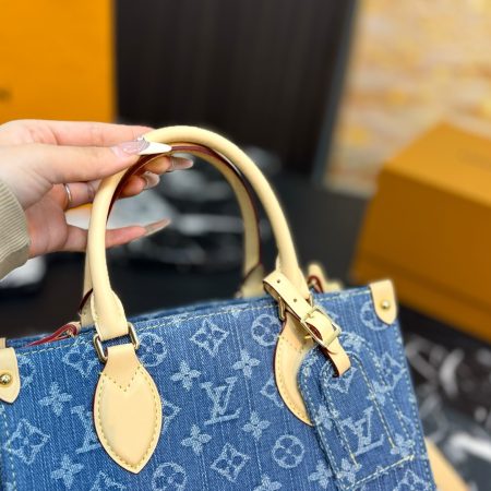 LV Monogram Denim OnTheGo PM Bag - Image 6