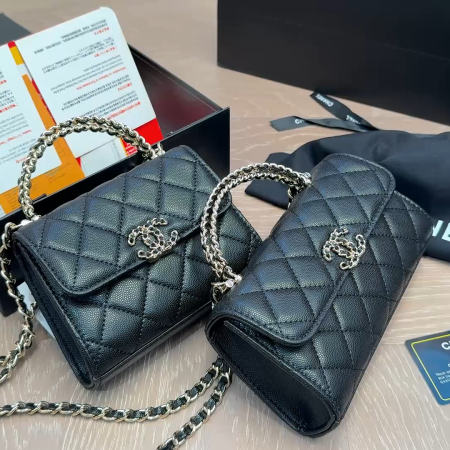 Chanel Nano Clutch with Chain Black