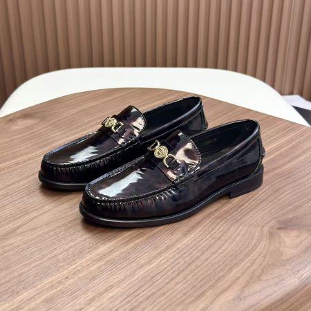 Versace Black Leather Medusa 95 Loafers - Image 2