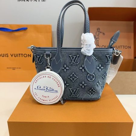 LV Ultra Mini Neverfull BB Denim Bag - Image 2