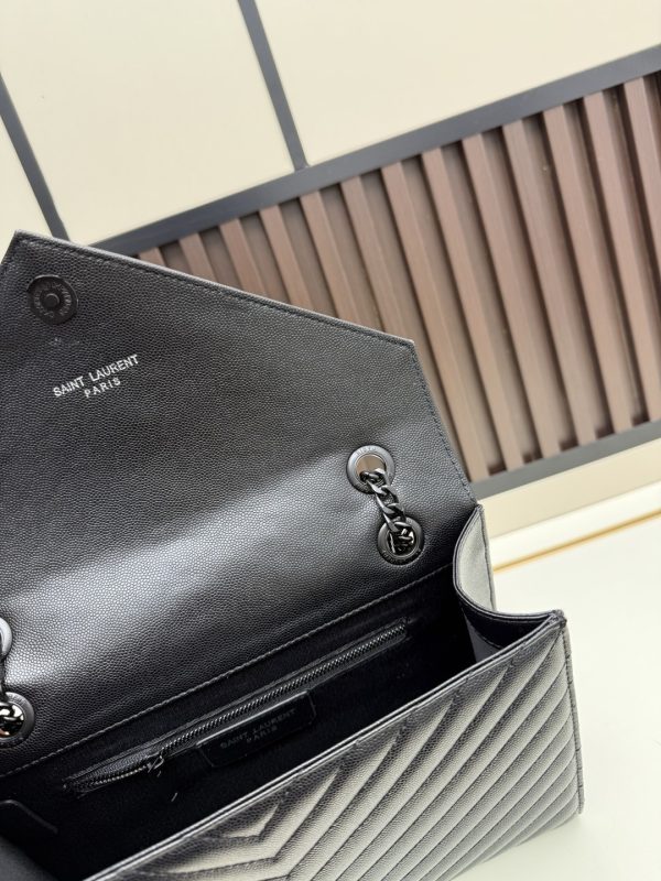 YSL Caviar Black Quilted Handbag