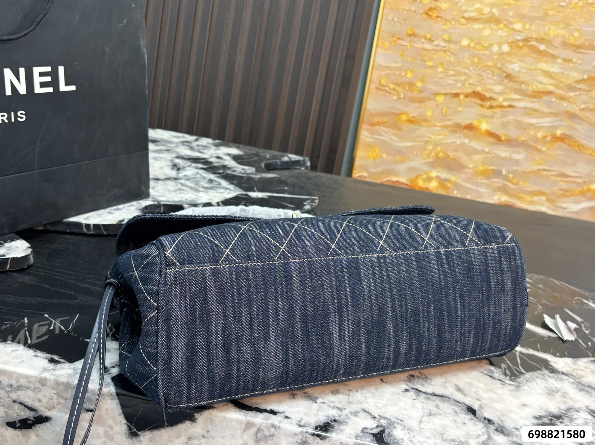 Chanel 26S Denim Baguette Bag - Image 6
