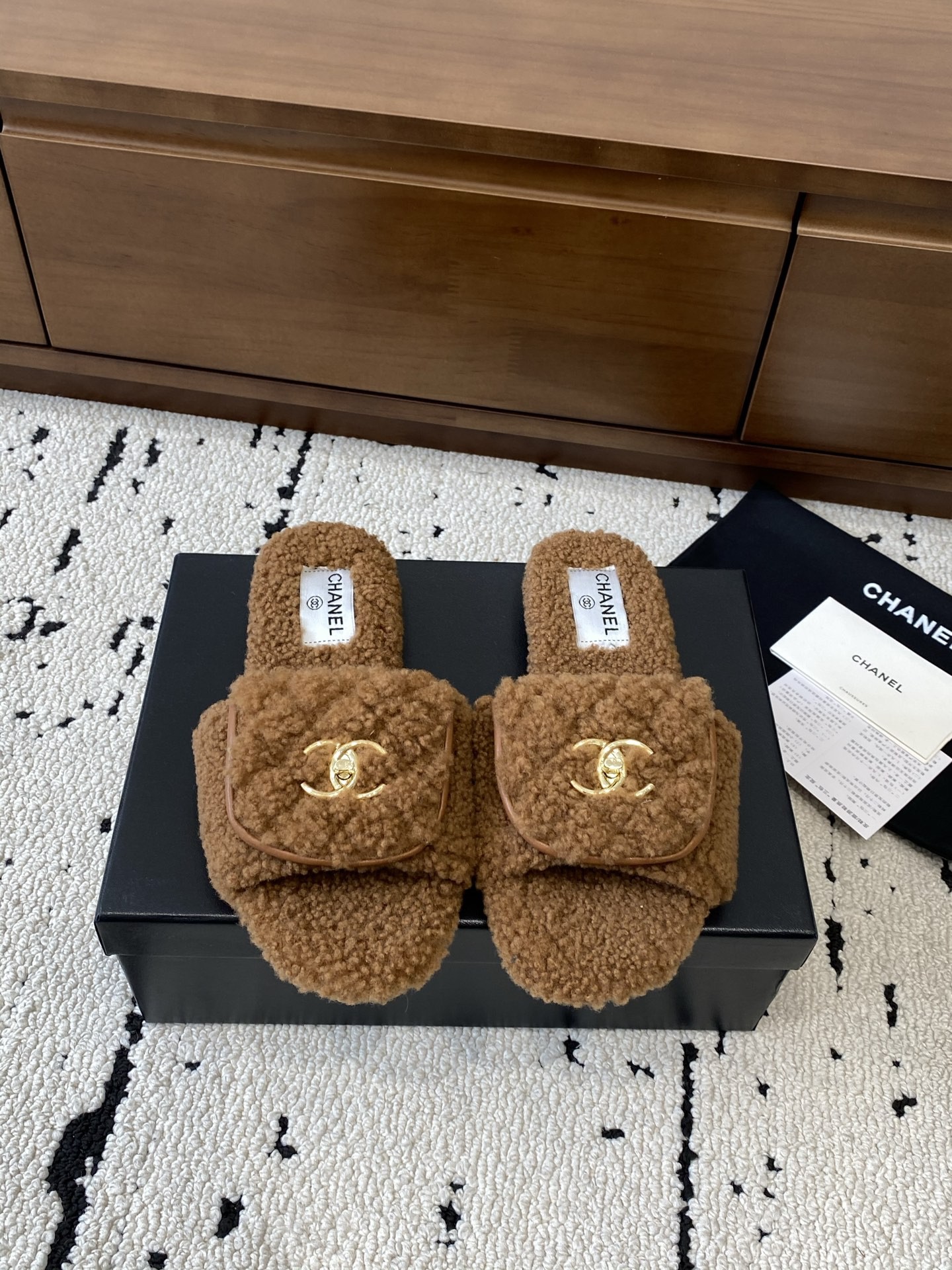 Chanel Fall/Winter Fur-Lined Slippers - Image 1