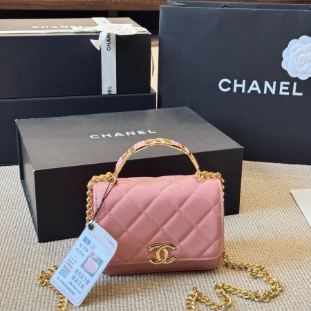 Chanel Mini Quilted Top Handle Flap Bag - Image 4