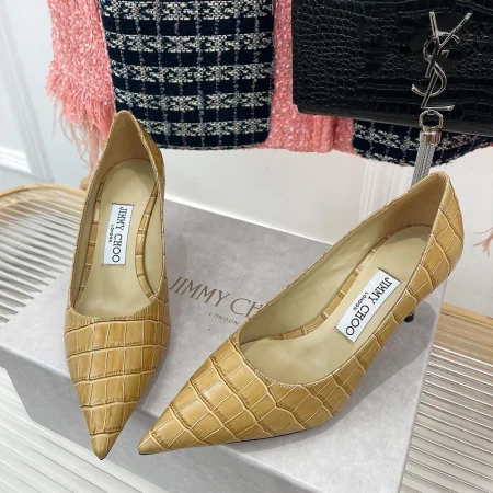 Jimmy Choo Classic Stone Print Heels - Image 4