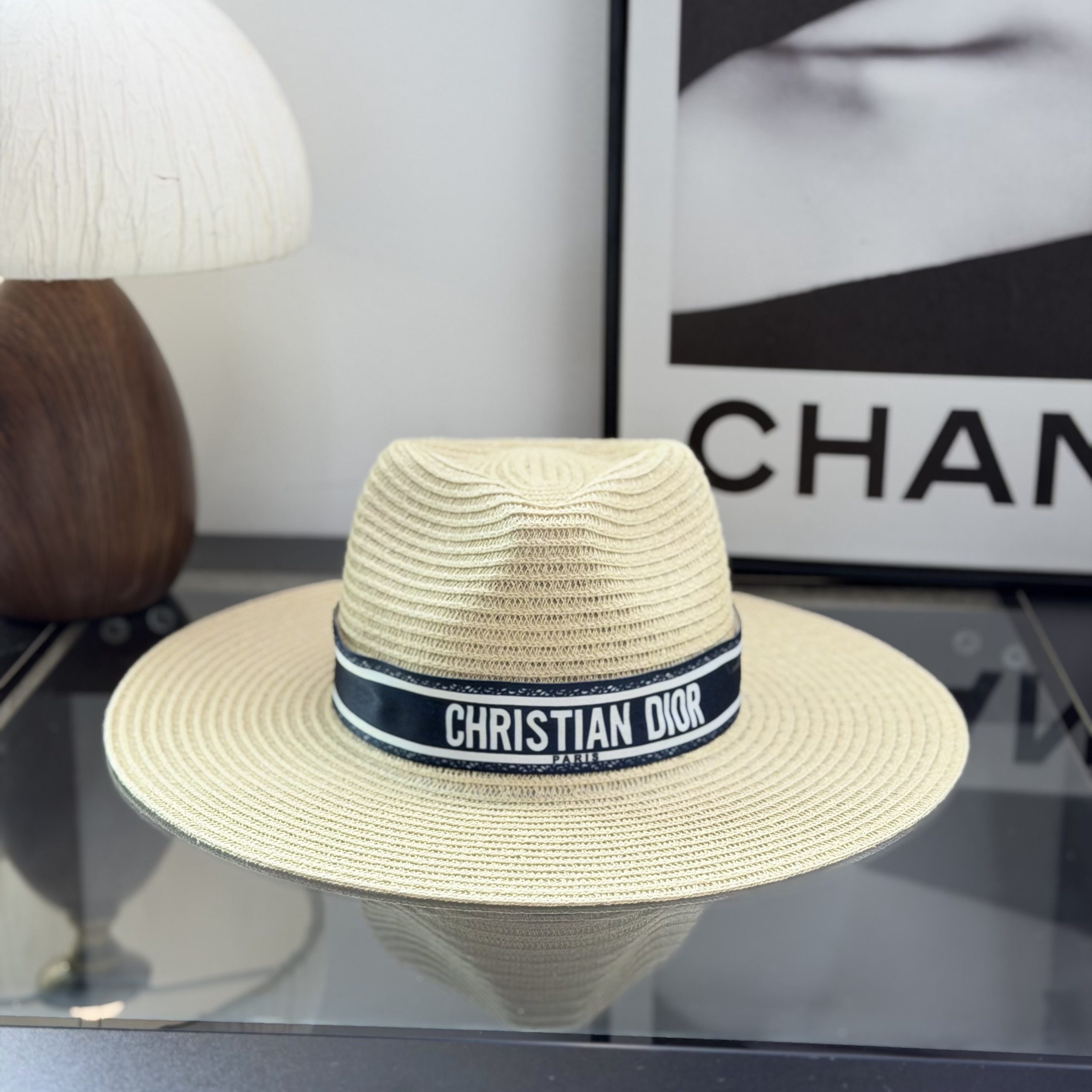 Dior Flat-Brimmed Straw Hat - Image 4