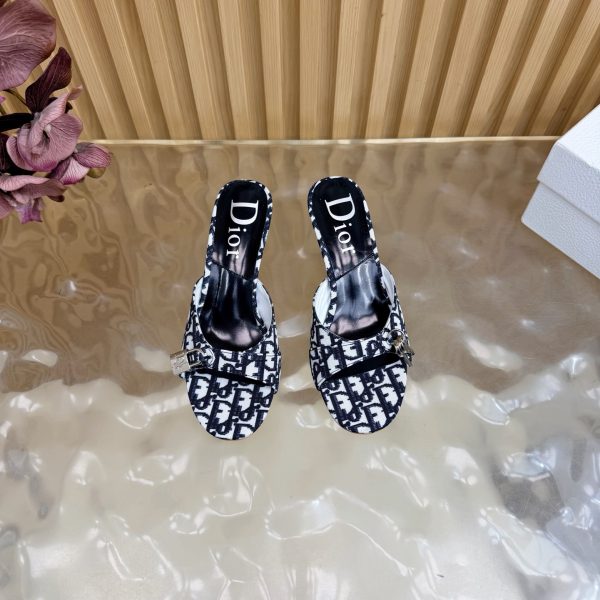 Dior denim lock & key shoes