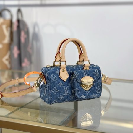 LV Nano Speedy Monogram Denim Bag - Image 2