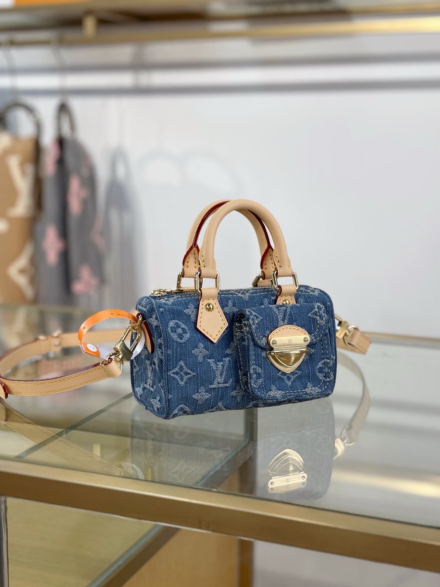 LV Nano Speedy Monogram Denim Bag - Image 2