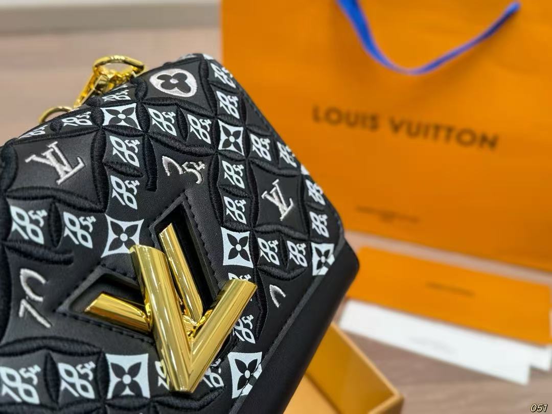 LV Calfskin Since 1854 Embroidered Twist MM - Image 12